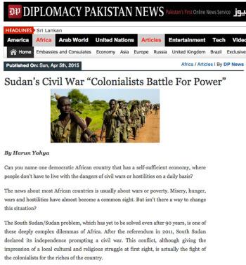 Sudan's civil war "Colonialists battle for power"