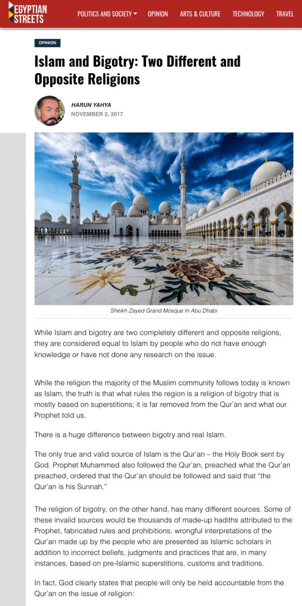 İslam ve Bağnazlık: İki Farklı Ve Zıt Din