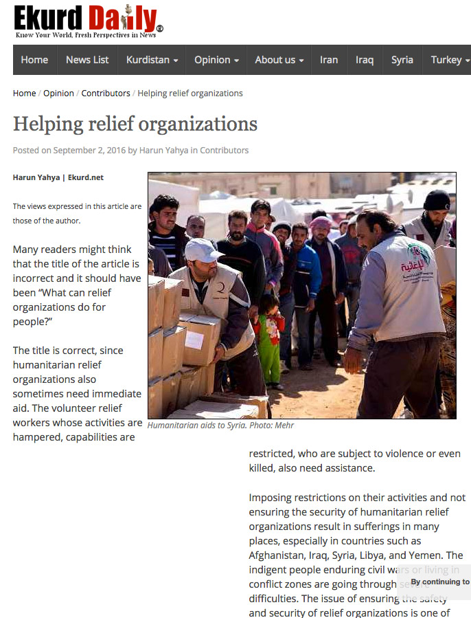 Helping relief organizations