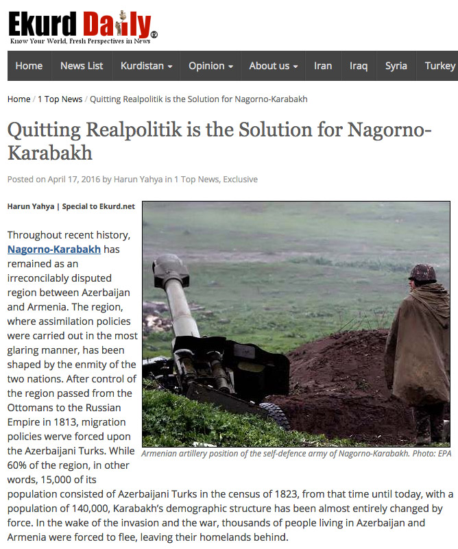 Quitting Realpolitik is the Solution for Nagorno-K