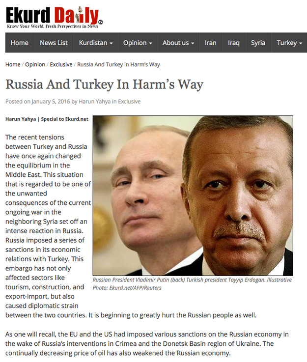 Russia and Turkey In Harm’s Way