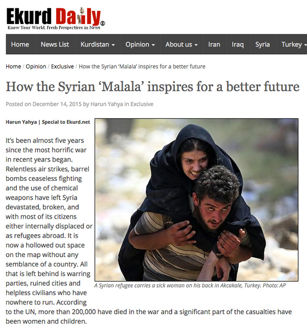 Suriyeli Malala Daha İyi Bir Gelecek İçin Umut Kaynağı