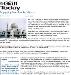 Propagating Islam duty for believers