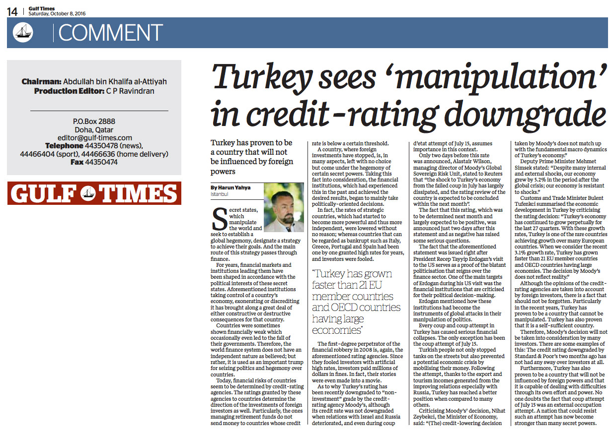 Turkey sees ‘manipulation’ in credit-rating downgr