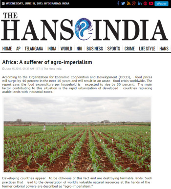 Africa: A Victim Of Agro-Imperialism