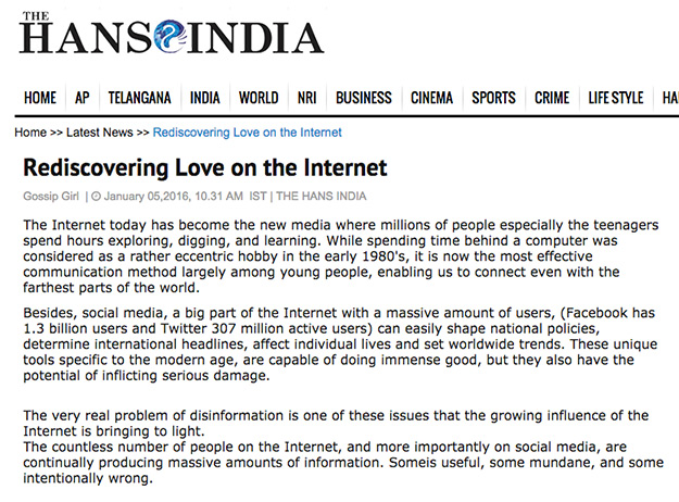 Rediscovering Love on the Internet