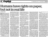 Humans Have Rights on Paper, But Apparently Not in Real Life