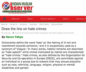 Draw the line on hate crimes