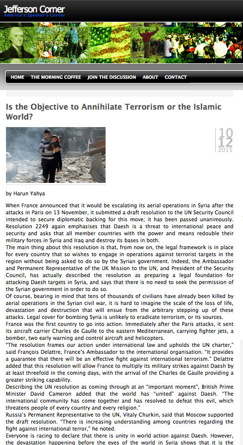 Is the Objective to Annihilate Terrorism or the Islamic World?