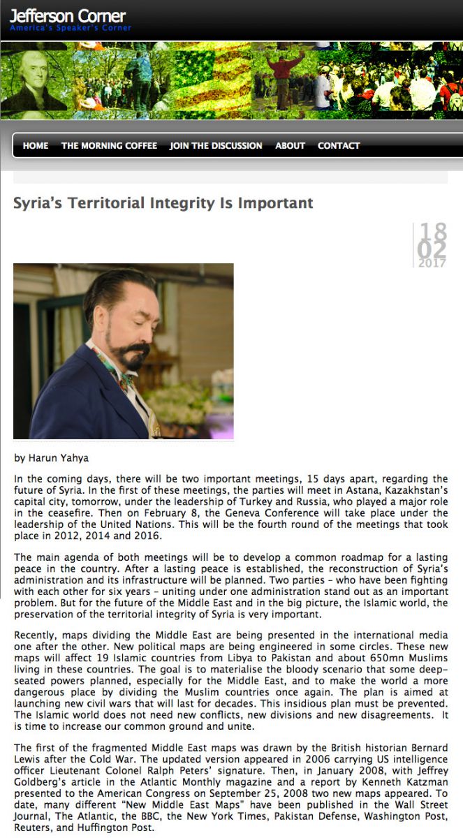 Syria’s territorial integrity is important