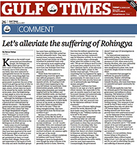 Let’s alleviate the suffering of Rohingya