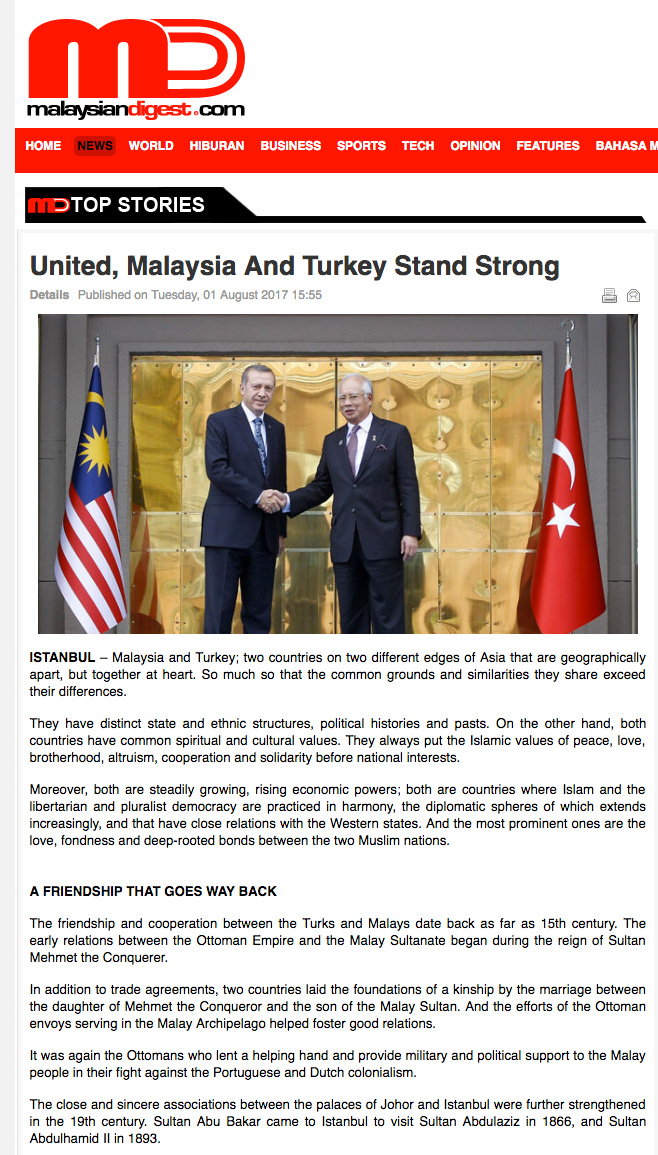  Malezya-Türkiye Birliğinden Kuvvet Doğar