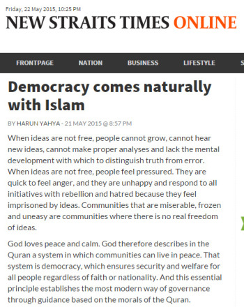 Democracy Comes Naturally With Islam