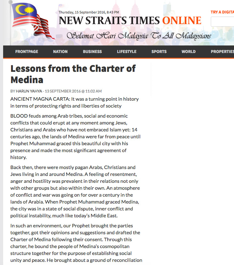 Lessons from the Charter of Medina