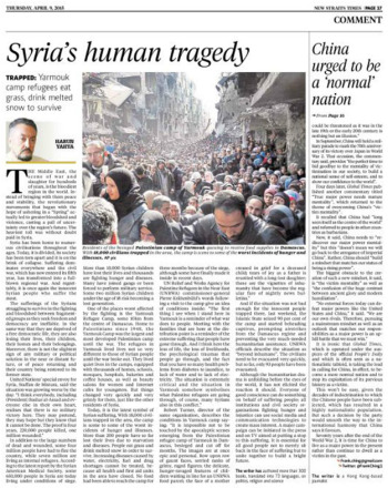 Syria's Human Tragedy