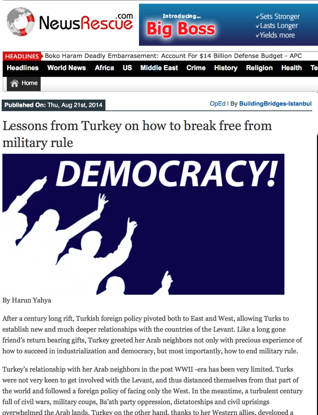 Askeri idareyi geride bırakma konusunda bir örnek: Türkiye