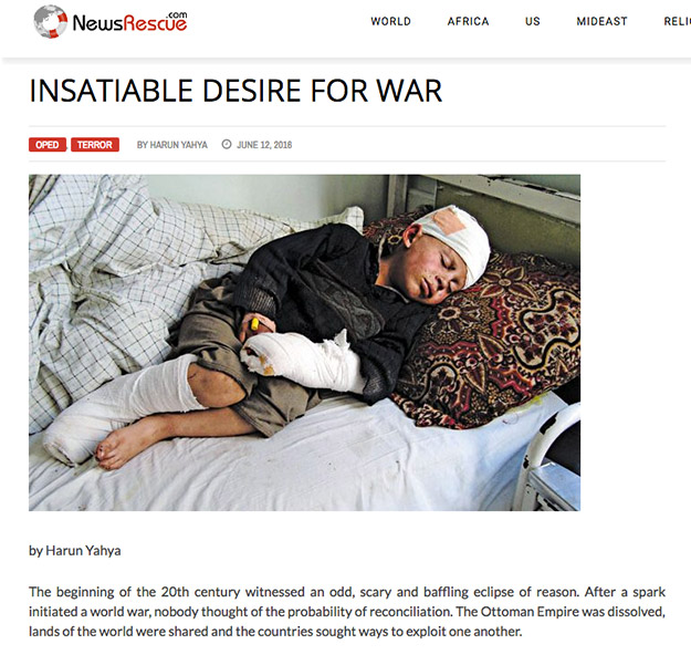 Insatiable desire for war