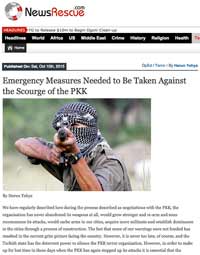 Emergency Measures Needed to Be Taken Against the Scourge of the PKK