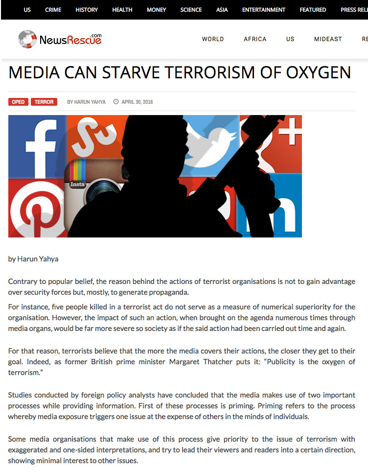 Medya Terörizmin Oksijeni Olmamalıdır