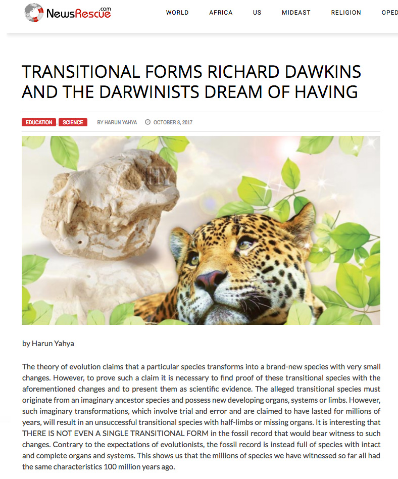 Richard Dawkins ve Darwinistlerin Hayallerindeki Ara Geçiş Formları