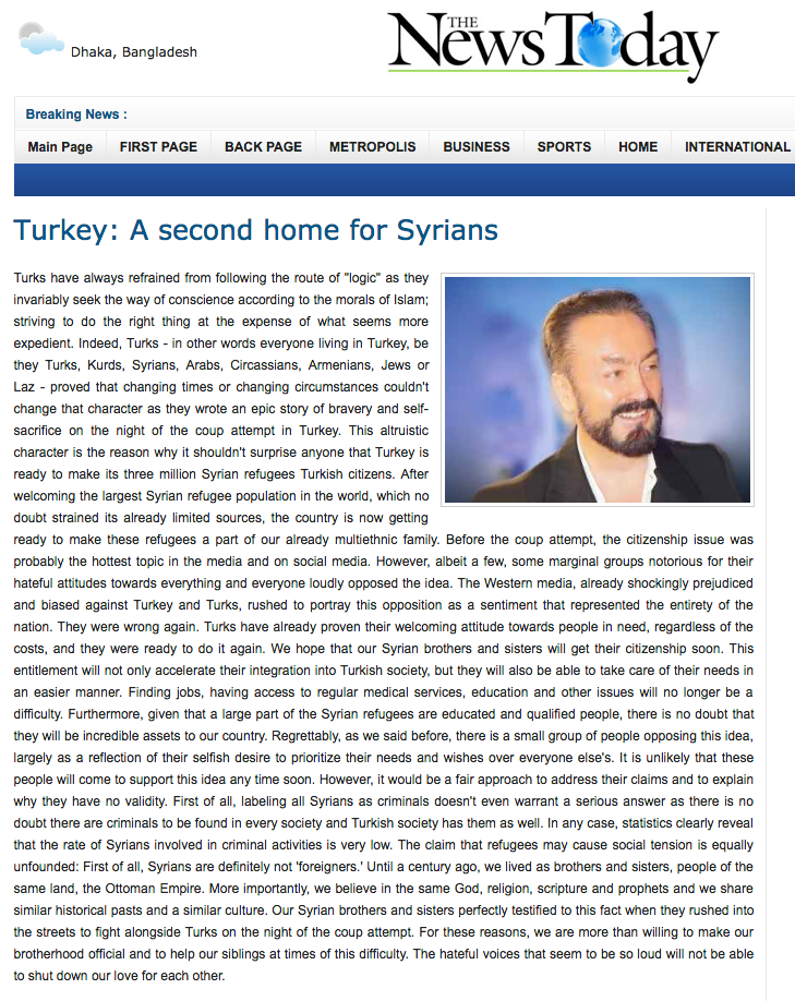 Türkiye Suriyelilerin ikinci vatanı 