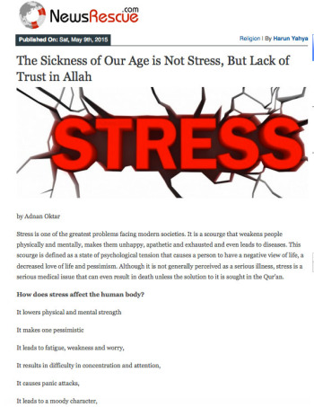 The Sickness of Our Age is Not Stress, But Lack of