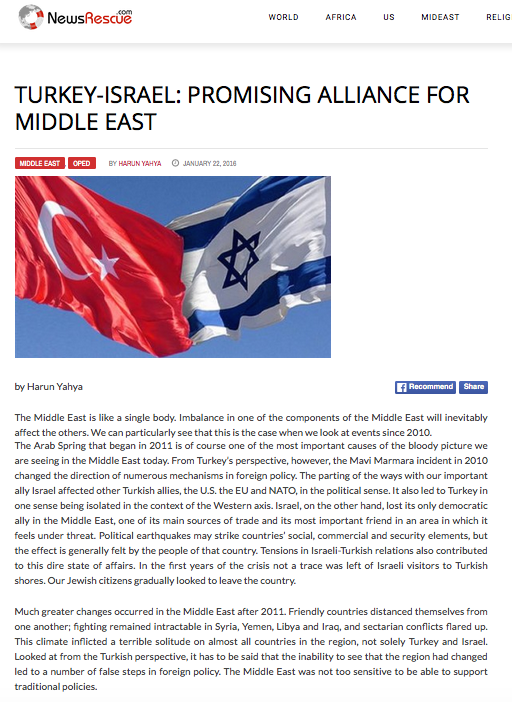 Turkey-Israel: Promising Alliance for Middle East