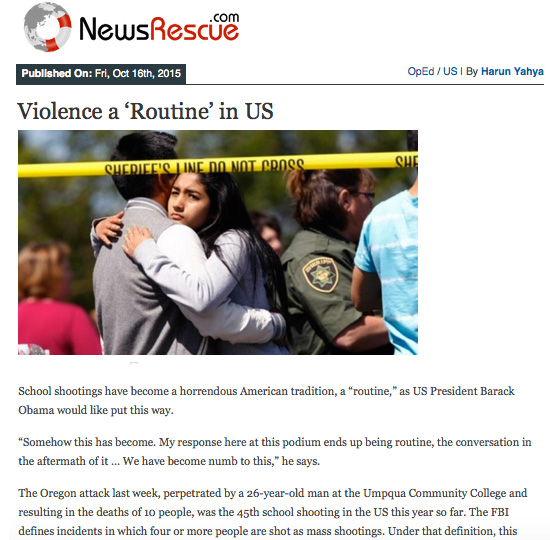 Violence a ‘Routine’ in US