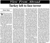 Turkey Left to Face Terror