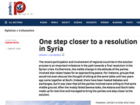 Suriye çözümüne bir adım daha