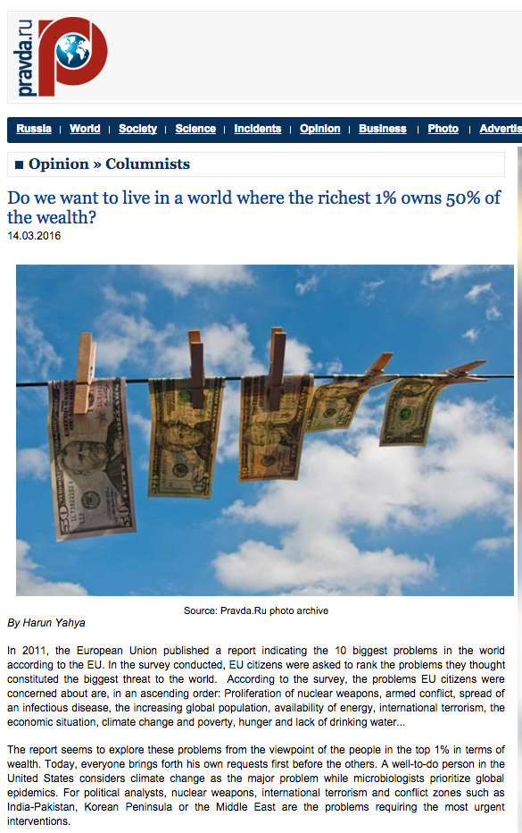 Do we want to live in a world where the richest 1% owns 50% of the wealth? 