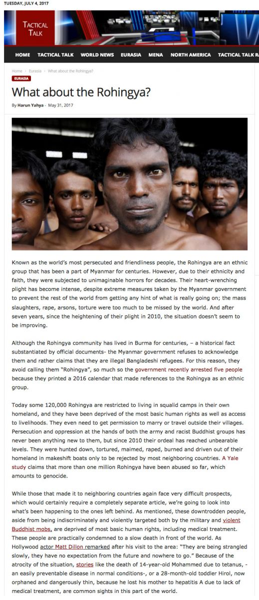 Rohingya Müslümanların acılarını ortadan kaldıralım 