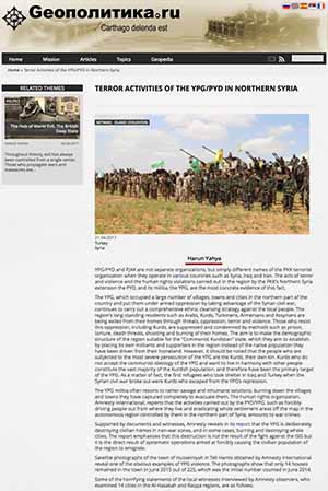  Terror Activities of the YPG/PYD in Northern Syri