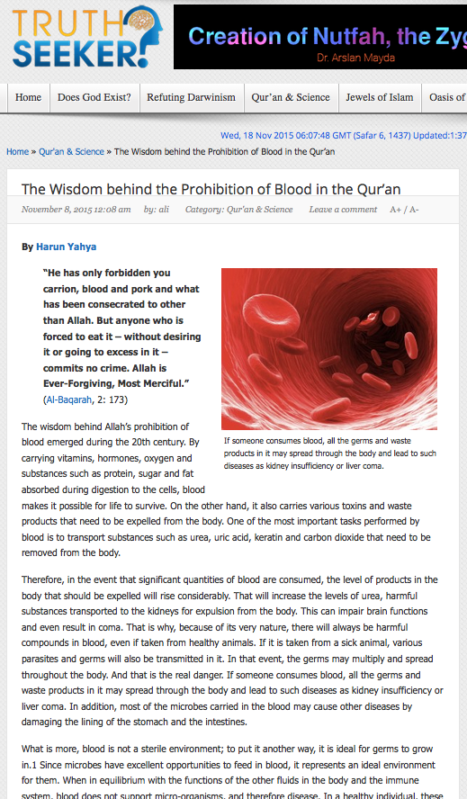 Kuran’da Kanın Yasaklanmasının Ardındaki Hikmet 