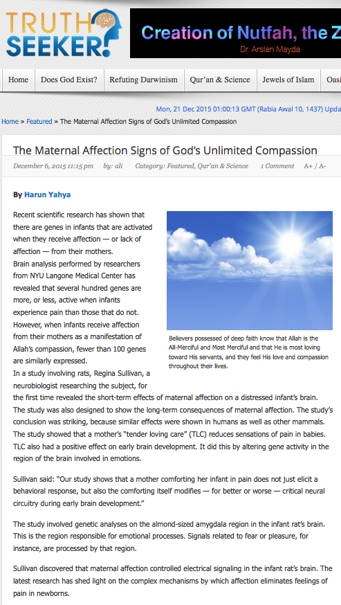 The Maternal Affection Signs of God’s Unlimited Co