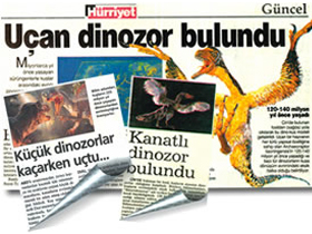 Sabah ve Hürriyet"in ""Uçan Dinozor"" Haberi