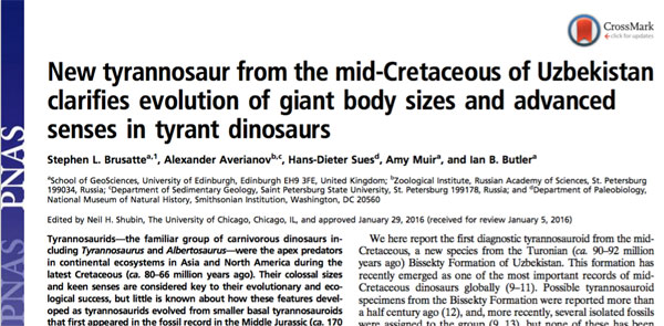 A new attempt for a fake transitional form by the Journal Nature: Tyrannosaur Euotica