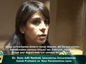 Dr. Suzy Adil Nashed, İskenderiye Üniversitesinde Hukuk Profesörü ve Mısır Parlamentosu üyesi
