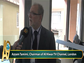 Azzam Tamimi, Chairman of Al Hiwar Tv Channel, London