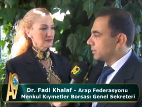 Dr. Fadi Khalaf, Arap Federasyonu Menkul Kıymetler Borsası Genel Sekreteri