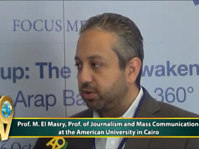 Prof. M. El Masry, Prof. of Journalism and Mass Communication at the American University in Cairo