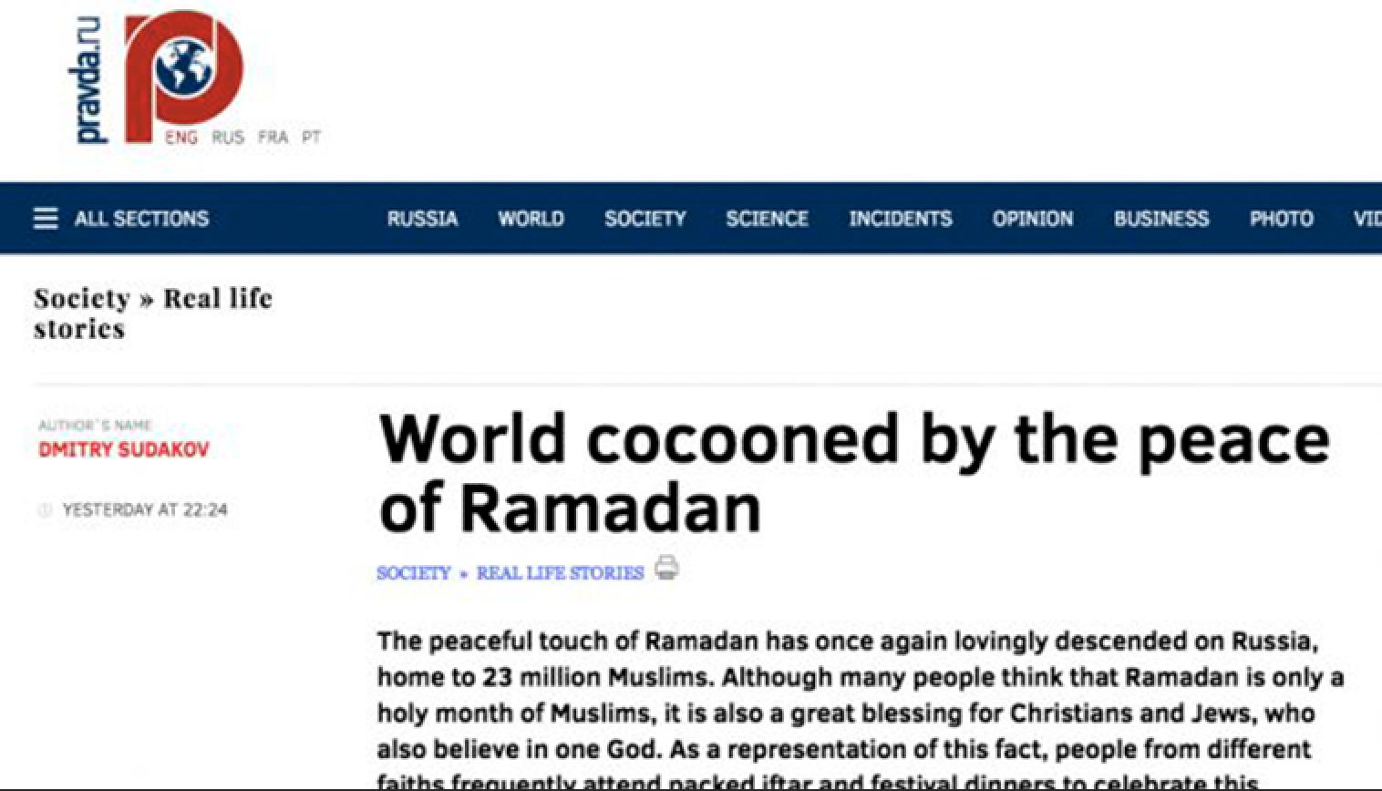 Huzurlu Ramazan atmosferi dünyayı sararken