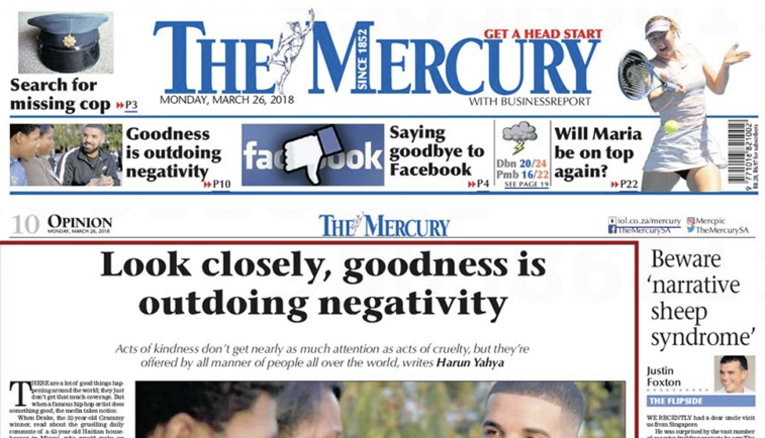 Look closely, goodness is outdoing negativity