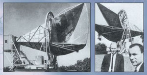 The gigantic horn antenna, Bell Laboratories, Arno Penzias and Robert Wilson discovered the cosmic background radiation.