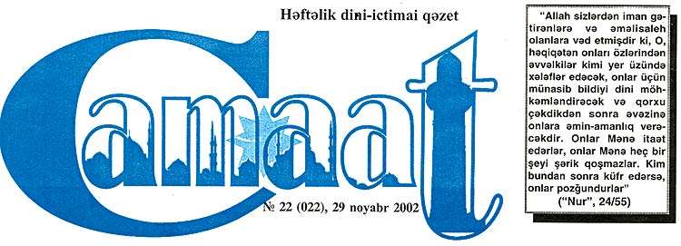 AZERBAYCAN- CAMAAT GAZETESİ