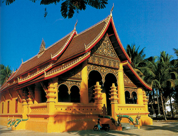 Laos, Vientiane'deki Vat Ong Teu Tapınağı