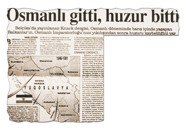 Osmanlı'nın yıkılması ile ilgili gazete haberi