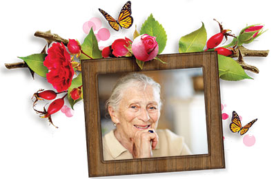 Gül rose buket yaşlı kadın old woman çerçeve