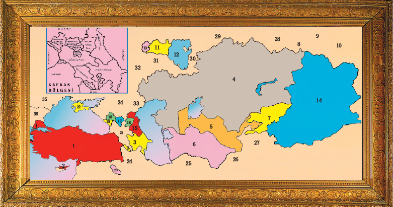 Eski Türk Devletleri haritası